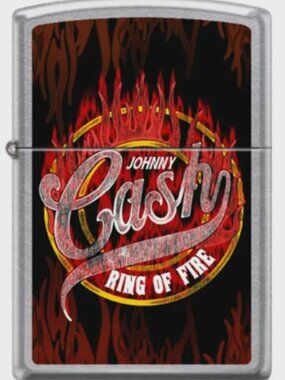 Sharp Johnny Cash Ring Of Fire Zippo Lighter